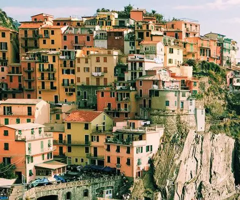 cliffside and ocean, Manarola Italy