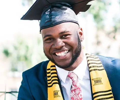 Man graduating internationally