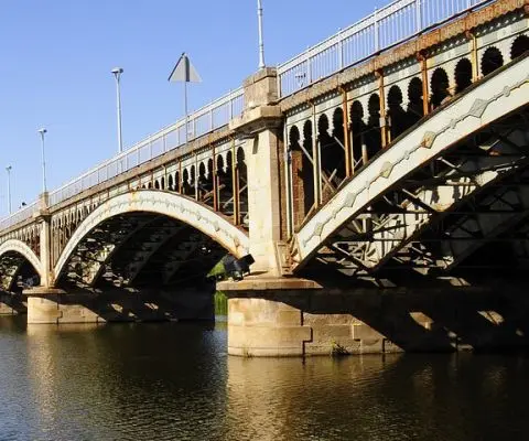 River under a bridge in Salamanca, Spain