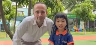 Teacher with student