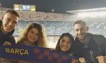 Intern with friends at a Football Match in Barcelona, Spain 
